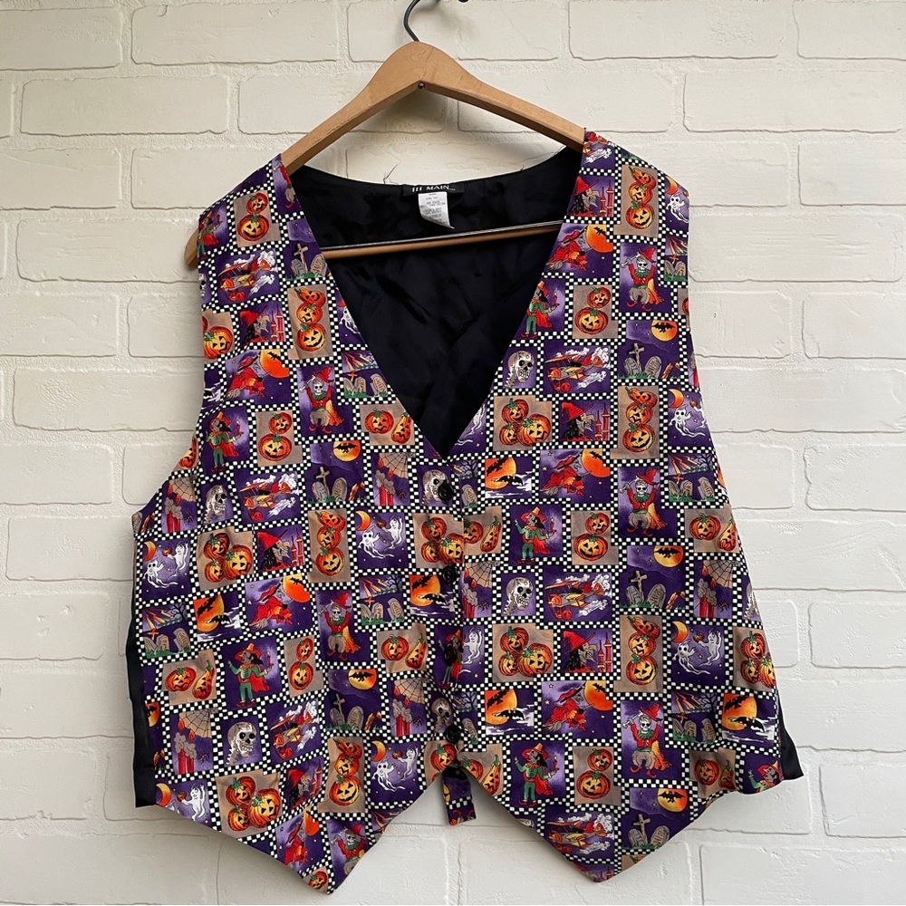 Vintage Halloween Colorful Patterned Women's Vest